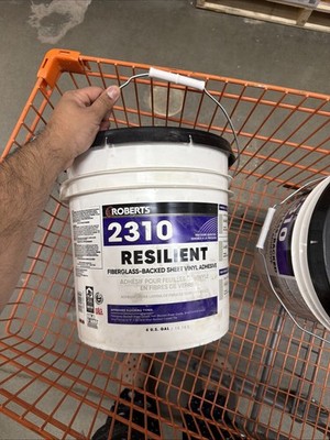 4 Gal. (16 Qt.) 24 Hour Dry Time Fiberglass-Backed Sheet Vinyl Floor Adhesive in
