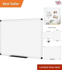 Magnetic Dry Erase Whiteboard 120x60 cm - Stylish Aluminium Framed Board