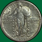 1918-S Standing Liberty Quarter Almost Uncirculated AU Coin #41263