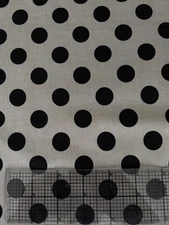 Gray Black Polka Dot Riley Blake 100% Cotton Fabric By The Half Yard