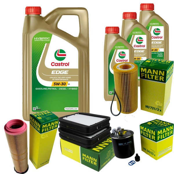 Mann Inspektionspaket 8L Castrol Titanium 5W-30 FüR Mercedes E-Klasse W211-image