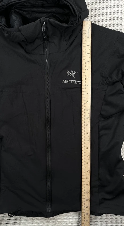 Толстовка с капюшоном легкая мужская ARC'TERYX Atom легкая черная на молнии 2018 г. небольшая - Изображение 3 из 4