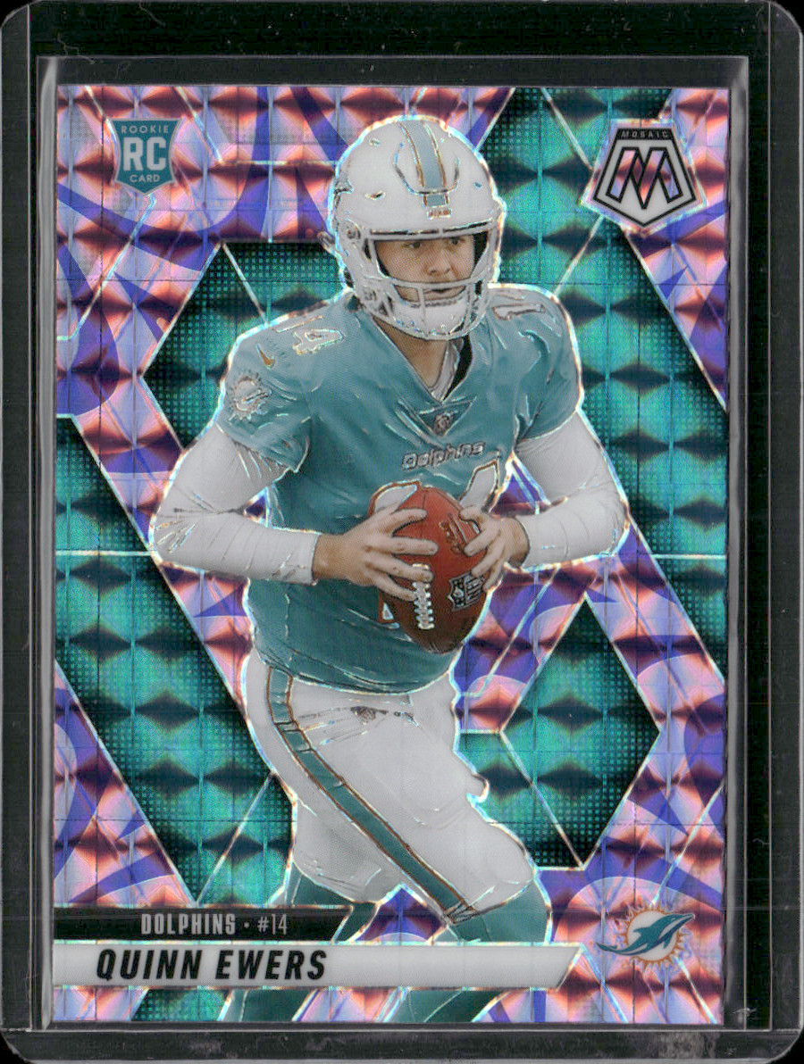 2025 Panini Mosaic Quinn Ewers Rookie Purple Reactive Mosaic Prizm #308