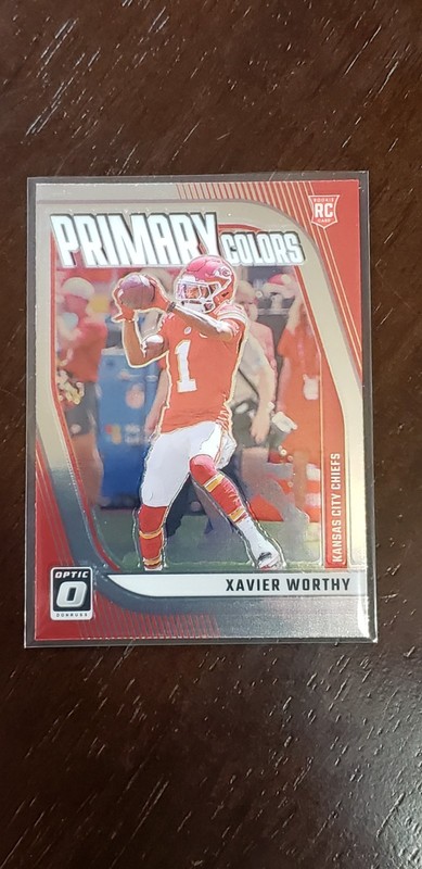 2024 Panini Donruss Optic Primary Colors Xavier Worthy RC #7 Kansas City Chiefs 