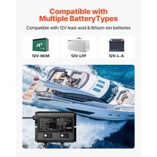 VEVOR Marine Battery Charger, 2-Bank, 5A 12V Onboard Boat Charger, IP68 Waterp