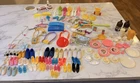 Vintage Barbie Doll Accessories Huge Mixed Lot Shoes Cameras Kitchen Fashion