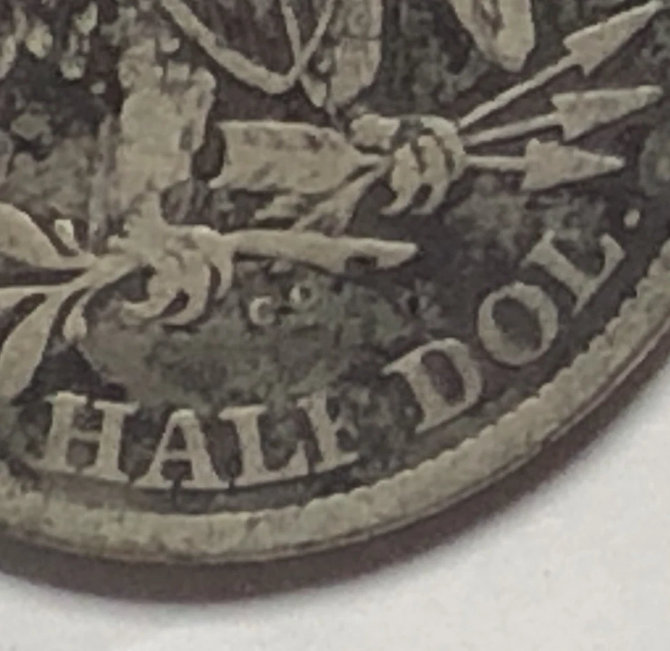 1876 CC LIBERTY SEATED HALF DOLLAR "VG/G CONIDTION" - PIECE OF THE OLD WEST!💥✅ - Image 3 of 4