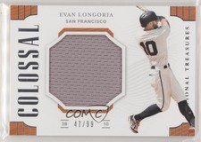 2019 Panini National Treasures Colossal Materials 47/99 Evan Longoria #CM-EL 6i2