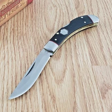 Rough Ryder Bow Trapper Lockback Folding Knife 440 Steel Blade Micarta Handle