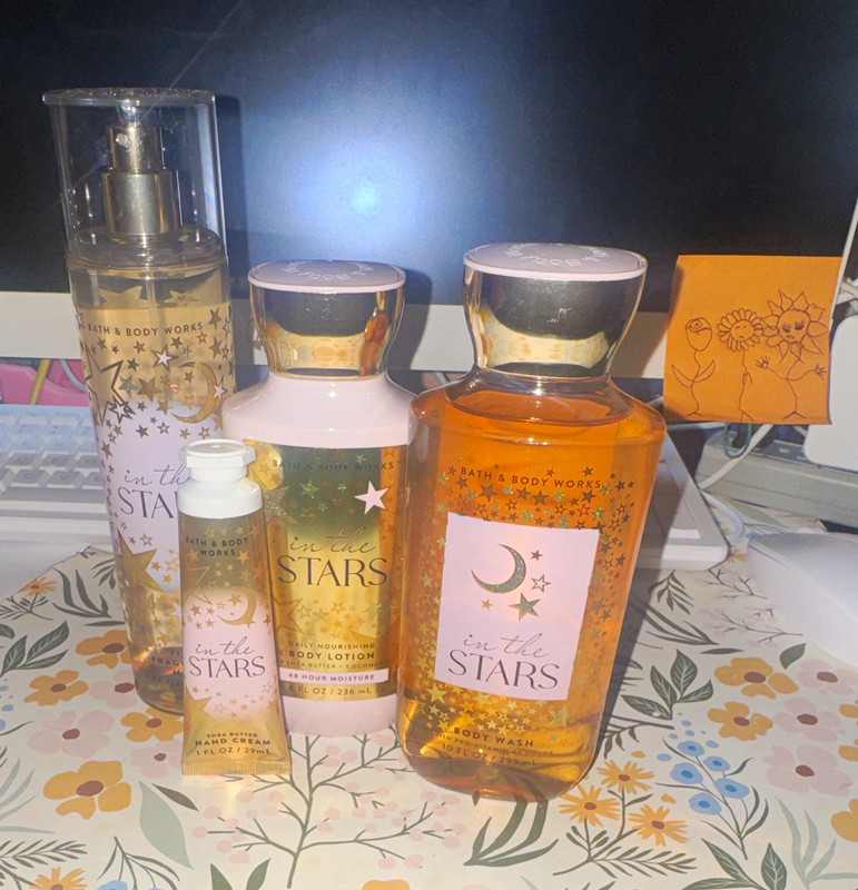 Bath & Body Works In the Stars Gift Set Body Mist Lotion Wash Hand Cream