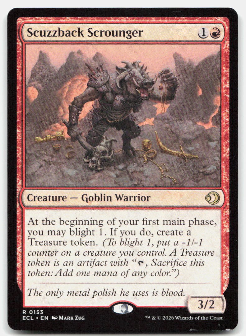 Scuzzback Scrounger 153 Rare Lorwyn Eclipsed Magic: The Gathering Near Mint