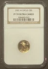 2002-W American Eagle $5 GOLD NGC PF70 : GEM PROOF Coin 1/10 Oz Bullion : 10270