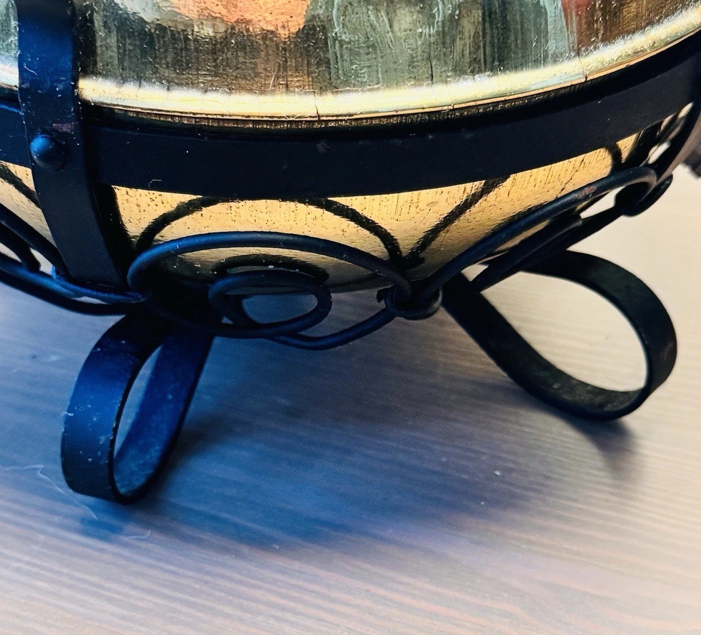 1800s THE B&H Electrified Brass/Iron Scroll GWTW Oil Lamp Bradley Hubbard 15”