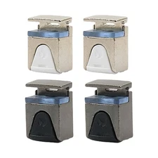 Set of 4 Practical Adjustable Glass Holders for Shelves and Panel Daily Use