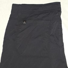 Prana Men Zion Cargo Belted Pants Black Stretch Hiking Outdoor Nylon Size 36X33