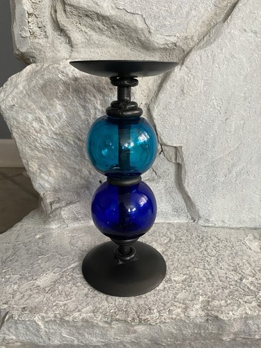 2003 Target Brand Beautiful Iron And Glass Candle Holder - Picture 1 of 4