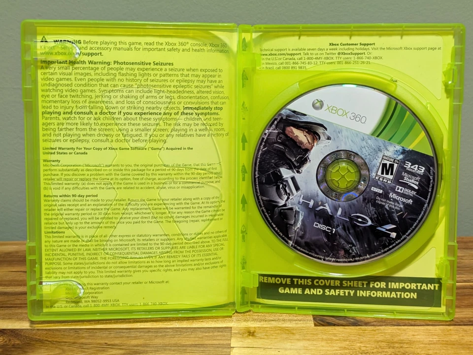 Halo 4 (Microsoft Xbox 360, 2012) No Manual - Tested - Near Mint Disc! - Image 3 of 4