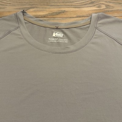 REI Co-op Swiftland Running T-Shirt Men's XLT TALL Gray Long Sleeve Pullover