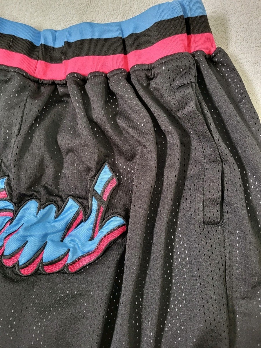 Miami Heat Just Don Basketball Shorts men's 2XL stitched black