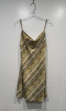 Urban Outfitters Slip Dress Womens Medium Mallory Cowl Neck Satin Mini Print