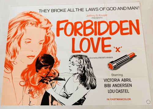 Forbidden Love 1977/81 UK Quad - AKA Change of Sex Victoria Abril Bibi Andersen