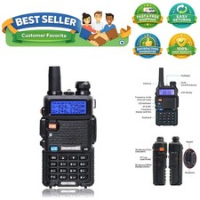 UV-5R Two Way Radio Dual Band 144-148/420-450Mhz Walkie Talkie 1800mAh Li-ion...