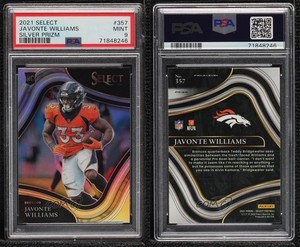 2021 Select Field Level Silver Prizm Javonte Williams #357 PSA 9 MINT Rookie RC