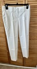 Ann Taylor Carnegie Crop Pants Womens 0 White Low Rise Flat Front Straight Chino — photo 2