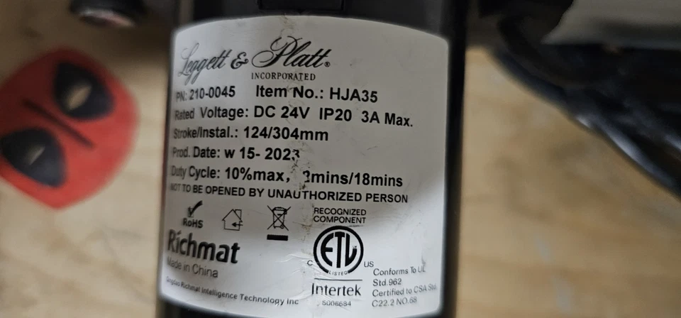 HJA35 HEAD MOTOR 5 PRONG FOR ADJUSTABLE BED BASE - Image 2 of 3