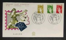 Enveloppe Premier Jour Timbres Type Sabine N° 1971/1974 Oblitérés Paris 1978