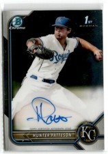 2022 Bowman Draft Base Autograph Hunter Patteson #CDA-HP RC Kansas City Royals