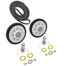 LA-1008 Dryer Rear Drum Roller Kit BELT 341241 Compatible With AP4242491,695055