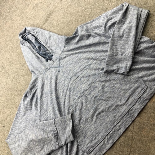 Nike Pullover Womens 2X Plus Blue Heathered Gym Hooded Casual Workout Dri Fit - Picture 3 of 7