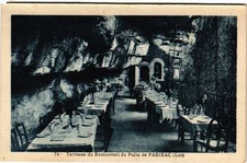 Old postcard Terrasse du Restaurant du Puits de Padirac (261729)