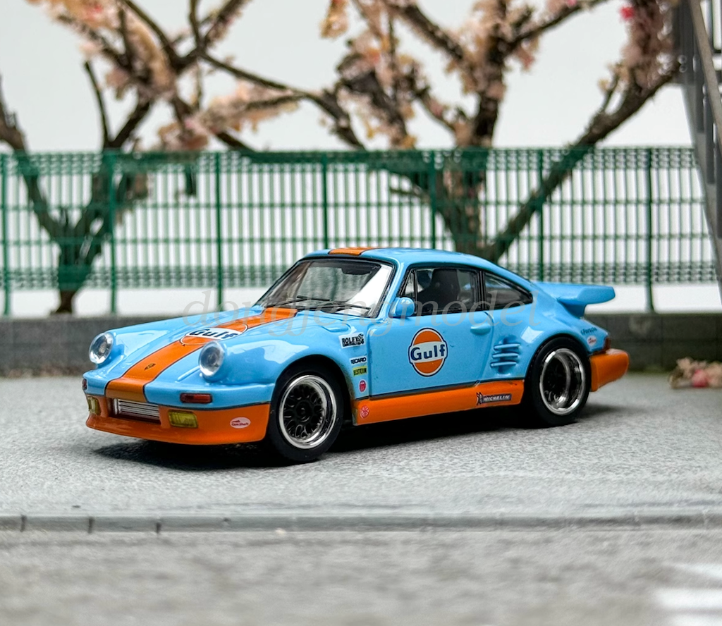 Master 1:64 Scale Blue 911 930 Turbo Classic Sports Diecast Metal Car Model
