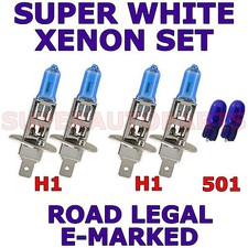 FITS JAGUAR XJ SALOON 2003-2009 SET H1 H1 501 XENON LIGHT HALOGEN BULBS