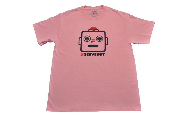 Fila T Shirt Uomo Servebot Rosa (Confezione da 1)