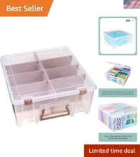 Lightweight Transparent Art & Craft Organizer with Snap Closure - 15.25" x 6.25"