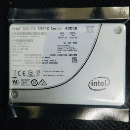 INTEL 480GB S3510 SSD 2.5 inch SATA 6Gb/s SSDSC2BB480G6-Solid State Drive - Picture 1 of 2