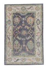 Turkish Oushak Rug Oriental Handmade Rug 4'2" x 6'4" #16494