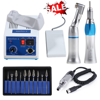 Dental Lab Marathon Electric Micromotor Unit/ 35K rpm Motor Handpiece/ Burs