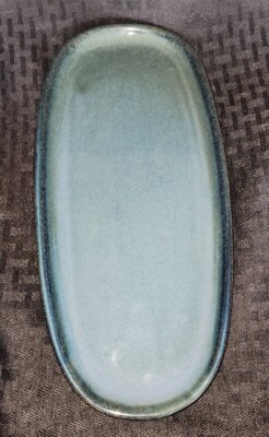 Artefact  Front Of The House 11'' x 5'' Indigo Oval Porcelain Plate