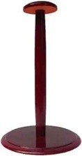 Wooden Helmet Headwear Display Stand with Round Base Roman Viking Templar Cospla