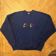 Vintage 90 s Disney Mickey Co Crewneck 'Mickey' Sweatshirt Navy Size XL VTG