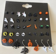 Ghosts Vampire Bats Spiders Witch Horror Earrings Set Of 20 Pairs Halloween