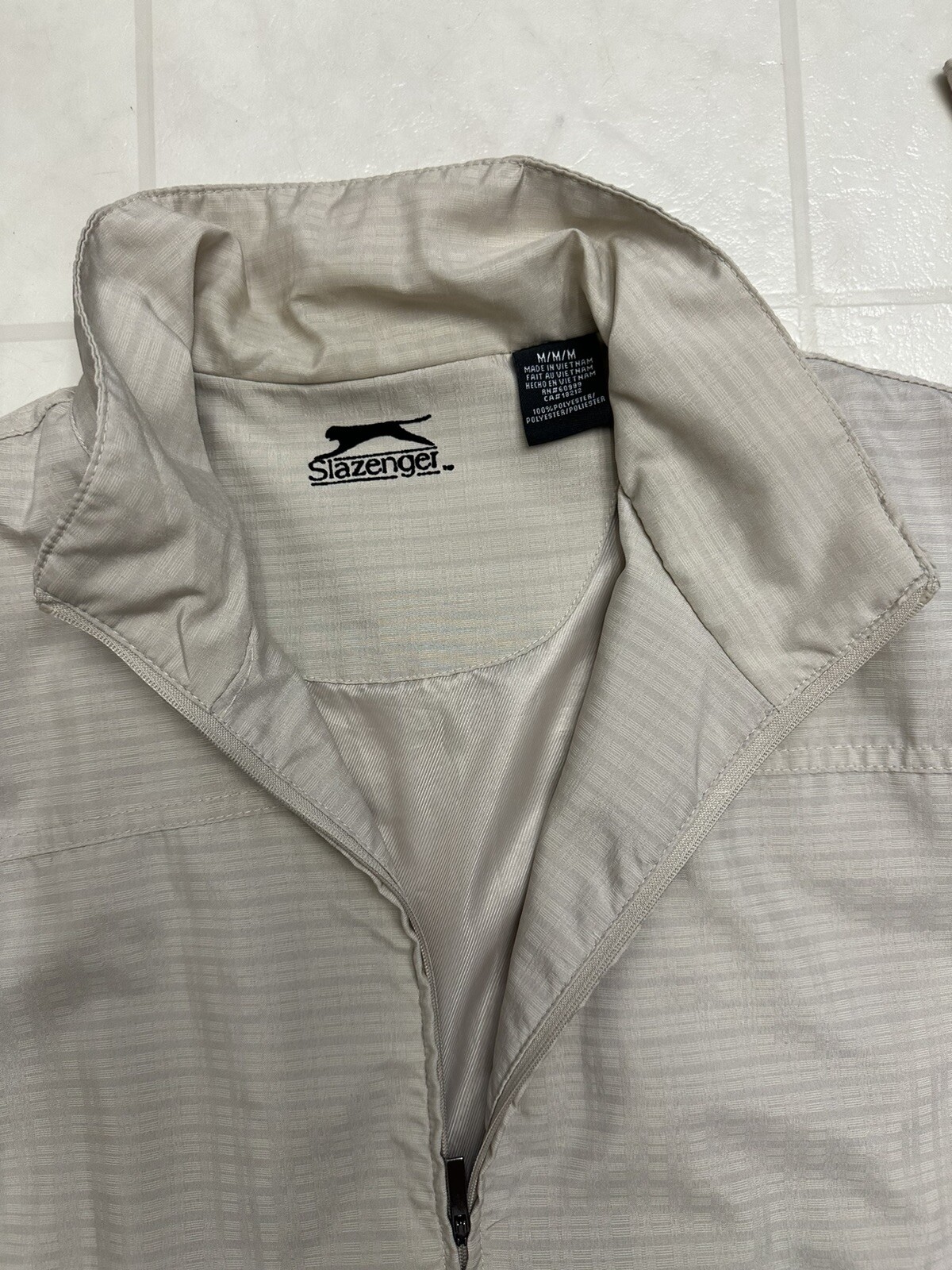 VTG Slazenger full zip lightweight lined golf jacket mens M eBay