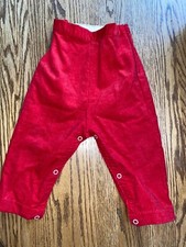 Vintage retro Sears Kids toddler red corduroy pants size 24-30 months
