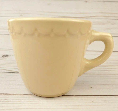 Syracuse Vintage China Tan Restaurant Diner Ware Econo Rim Mug Cup Heavy VG+