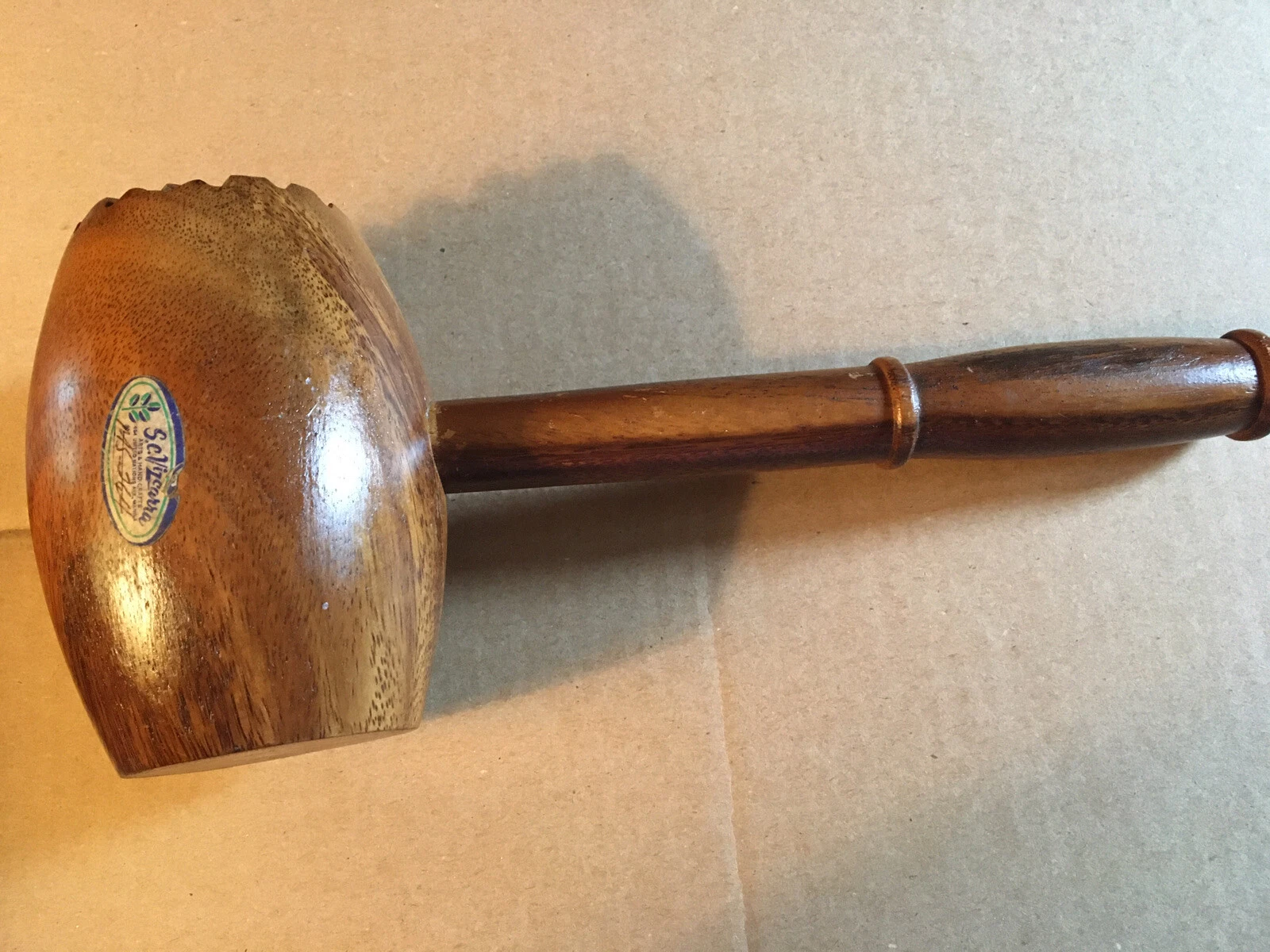 Mid-Century S.C. Vizcarra Hand Crafted Wood Wooden Meat Tenderizer Philippines