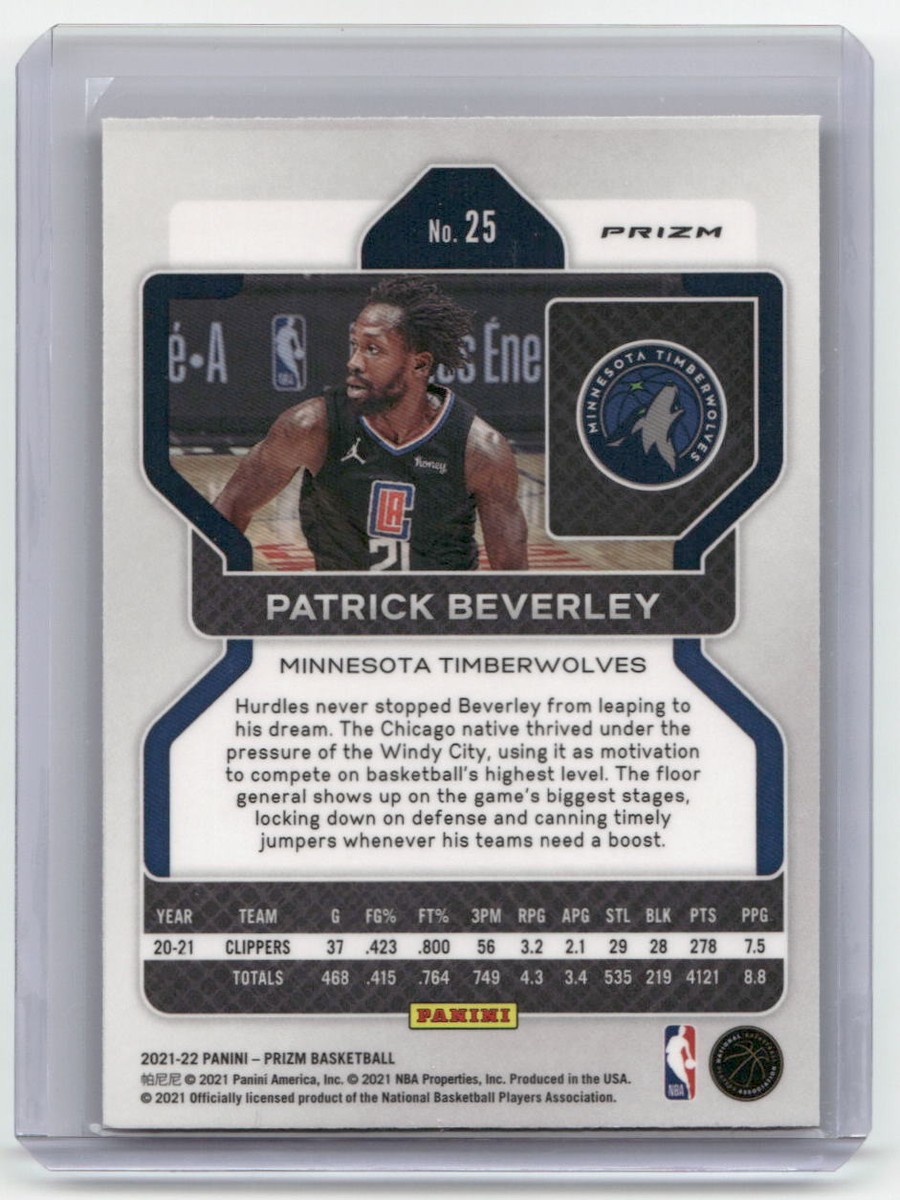 2021-22 Panini Prizm #25 Patrick Beverley - Red White Blue